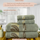 Morgon 470 GSM 100% Cotton 2 Bath & 2 Hand Towel Set