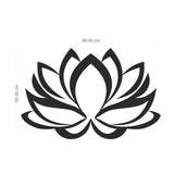 Black Lotus Wall Sticker (PVC Vinyl, 85 cm x 55 cm, Self-adhesive) - Rangoli