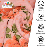 Blossom 450 GSM Cotton Hand Towel Set | 100% Cotton, Super Soft and Absorbent (Pack of 4) - Rangoli