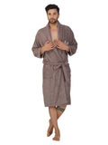 Rangoli Organic Bamboo Bathrobe for Men | Brown