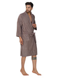 Rangoli Organic Bamboo Bathrobe for Men | Brown