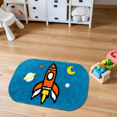 Rangoli Super Soft  Kids Rug (40x60 cm) Microfiber 2500 GSM Door Mat Super Absorbent Anti Skid Mats for Bathroom/Bedroom/Kitchen/Door Mat/Floor Mat