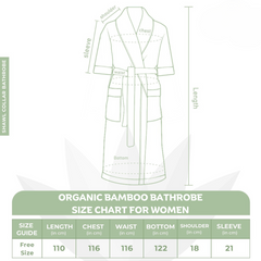 Rangoli Organic Bamboo Bathrobe for Women | Purple