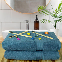 Trio 100% Cotton Bath Towel Set of 2 (550 GSM)