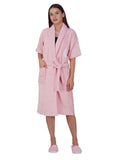 Rangoli Organic Bamboo Bathrobe for Women | Peach