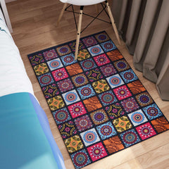 Rangoli Abstract Mandala Design Anti Skid Carpet - Rangoli