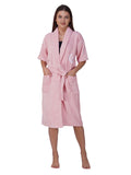 Rangoli Organic Bamboo Bathrobe for Women | Peach