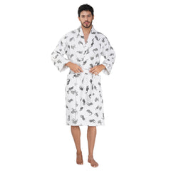 Rangoli Jaguar Cotton Bathrobe for Men