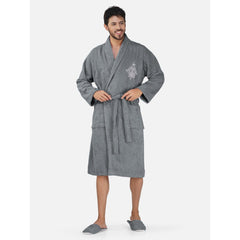 Rangoli Royal Bamboo Bathrobe for Men | Ultra-Soft & Lightweight | 100% Bamboo Fabric | Highly Absorbent, Eco-Friendly & Breathable