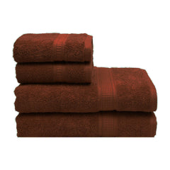 Trio 550 GSM Cotton Hand and Bath Towels Set of 4 - Rangoli