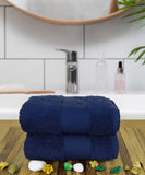 Dual-Pack Earthly Egyption Cotton 610 GSM Plush Compact Small Bath Towel (50 x 90 cm)