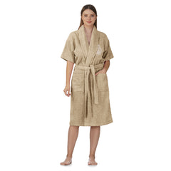 Rangoli Royal Bamboo Bathrobe for Women | Eco-Friendly, Ultra-Soft & Lightweight | 100% Bamboo Fiber | Highly Absorbent, Breathable & Gentle on Skin |