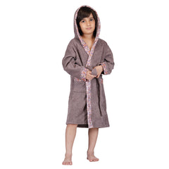 Rangoli Kids Bamboo Hooded Bathrobe | 500 GSM Ultra-Soft & Lightweight | 100% Bamboo Fabric for Gentle Comfort | Highly Absorbent & Breathable | Perfect for Bath, Swim, and Relaxation | Available in Various Sizes