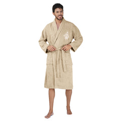 Rangoli Royal Bamboo Bathrobe for Men | Ultra-Soft & Lightweight | 100% Bamboo Fabric | Highly Absorbent, Eco-Friendly & Breathable