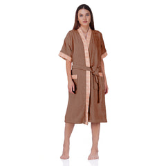 Rangoli Sakura Cotton Adult Bathrobe for Women 550 GSM