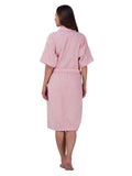 Rangoli Organic Bamboo Bathrobe for Women | Peach