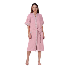 Rangoli Sakura Cotton Adult Bathrobe for Women 550 GSM