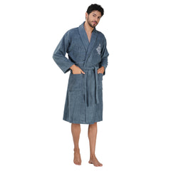 Rangoli Royal Bamboo Bathrobe for Men | Ultra-Soft & Lightweight | 100% Bamboo Fabric | Highly Absorbent, Eco-Friendly & Breathable