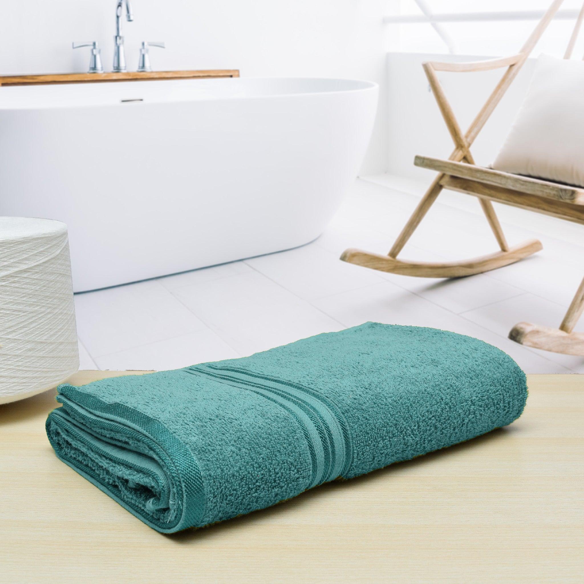 Super Comfy 100% Cotton Junior Bath Towel Ultra Soft, Lightweight and Quick Drying Towels Turquoise