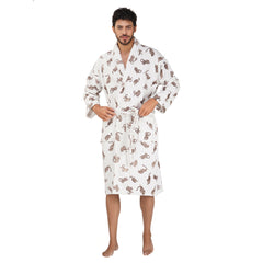 Rangoli Jaguar Cotton Bathrobe for Men