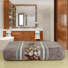 Oriental 450 GSM Cotton Bath Towel (Size: 71x147 CM)