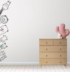 Peek-a-Boo Animal PVC Wall Sticker (160 x 30 cm) - Rangoli