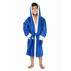 Rangoli Tonal 100% Cotton  Hooded Kids Bathrobe 400 GSM for Gils and Boys