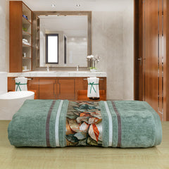 Oriental 450 GSM Cotton Bath Towel (Size: 71x147 CM)