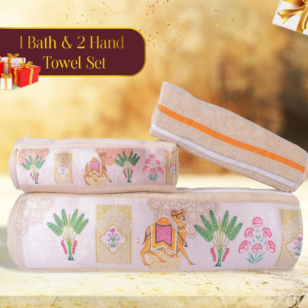 Regal 460 GSM Towel Set Of 3 | Ultra Soft & Highly Absorbent Towels