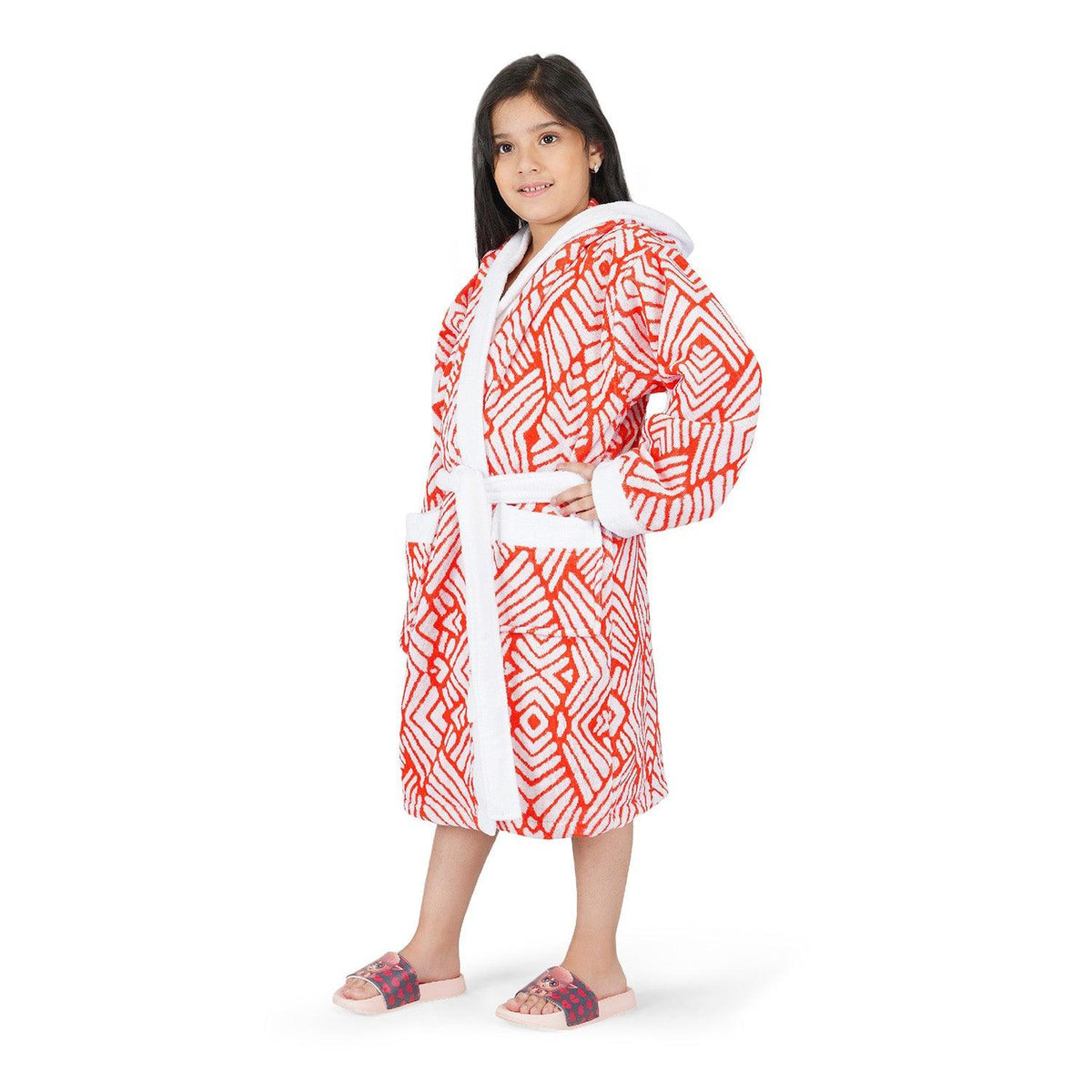 Rangoli Kids Jacquard Cotton Bathrobes for Girls and Boys , 400GSM