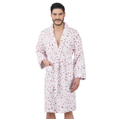 Rangoli Leopard 450 GSM Premium Cotton Bathrobe for Men