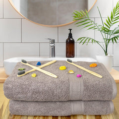 Trio 100% Cotton Bath Towel Set of 2 (550 GSM)