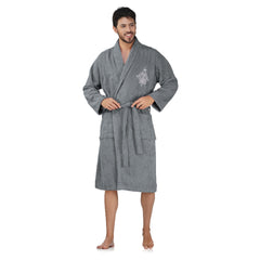 Rangoli Royal Bamboo Bathrobe for Men | Ultra-Soft & Lightweight | 100% Bamboo Fabric | Highly Absorbent, Eco-Friendly & Breathable