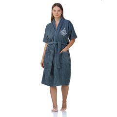 Rangoli Royal Bamboo Bathrobe for Women | Eco-Friendly, Ultra-Soft & Lightweight | 100% Bamboo Fiber | Highly Absorbent, Breathable & Gentle on Skin |