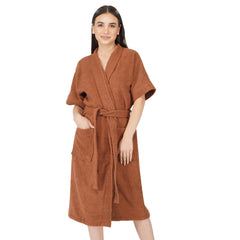 Rangoli Noble Cotton Adult Bathrobe for Women 400 GSM