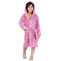 Rangoli Kids Bamboo Hooded Bathrobe | 500 GSM Ultra-Soft & Lightweight | 100% Bamboo Fabric for Gentle Comfort | Highly Absorbent & Breathable | Perfect for Bath, Swim, and Relaxation | Available in Various Sizes