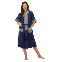 Rangoli Sunshine 500 GSM Cotton Bathrobe For  Women