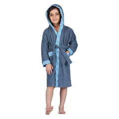 Rangoli Kids Bamboo Hooded Bathrobe | 500 GSM Ultra-Soft & Lightweight | 100% Bamboo Fabric for Gentle Comfort | Highly Absorbent & Breathable | Perfect for Bath, Swim, and Relaxation | Available in Various Sizes