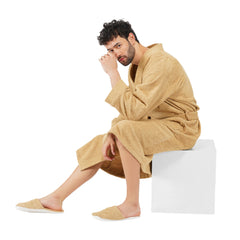 Rangoli Noble Cotton Adult Bathrobe for Men 400 GSM