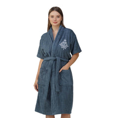 Rangoli Royal Bamboo Bathrobe for Women | Eco-Friendly, Ultra-Soft & Lightweight | 100% Bamboo Fiber | Highly Absorbent, Breathable & Gentle on Skin |