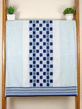 Rangoli Lira Check 100% Cotton Bath Towel set of 1, 450 GSM (147L X 72W)