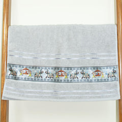 Royal Designed Rajvanshi 440 GSM Cotton Bath Towel - Rangoli