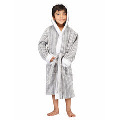 Rangoli Tonal 100% Cotton  Hooded Kids Bathrobe 400 GSM for Gils and Boys