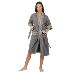 Rangoli Sunshine 500 GSM Cotton Bathrobe For  Women