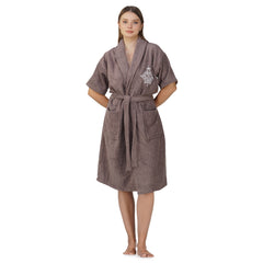 Rangoli Royal Bamboo Bathrobe for Women | Eco-Friendly, Ultra-Soft & Lightweight | 100% Bamboo Fiber | Highly Absorbent, Breathable & Gentle on Skin |