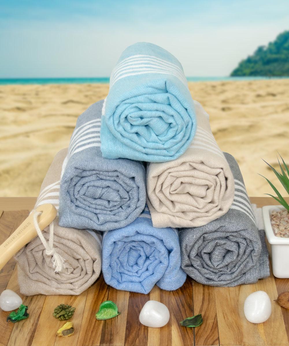 Cotton Bath Towel For Unisex Set of 6, 200 GSM (165L X 85W)