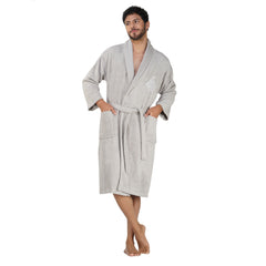 Rangoli Royal Bamboo Bathrobe for Men | Ultra-Soft & Lightweight | 100% Bamboo Fabric | Highly Absorbent, Eco-Friendly & Breathable