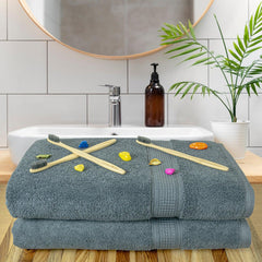 Trio 100% Cotton Bath Towel Set of 2 (550 GSM)