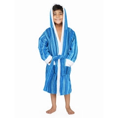 Rangoli Tonal 100% Cotton  Hooded Kids Bathrobe 400 GSM for Gils and Boys