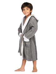 Rangoli Tonal 100% Cotton  Hooded Kids Bathrobe 400 GSM for Gils and Boys